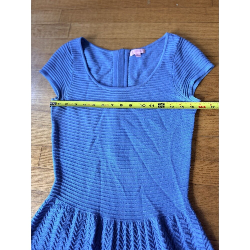 Lilly Pulitzer Hazel Flutter Blue Stepping Stone Stitch Sweater Dress Med READ - Picture 7 of 7